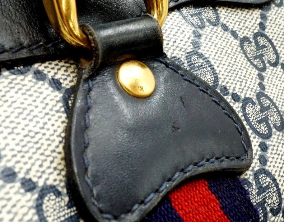 Vintage  Old Gucci GG 2-Way Supreme Boston Shoulder Bag