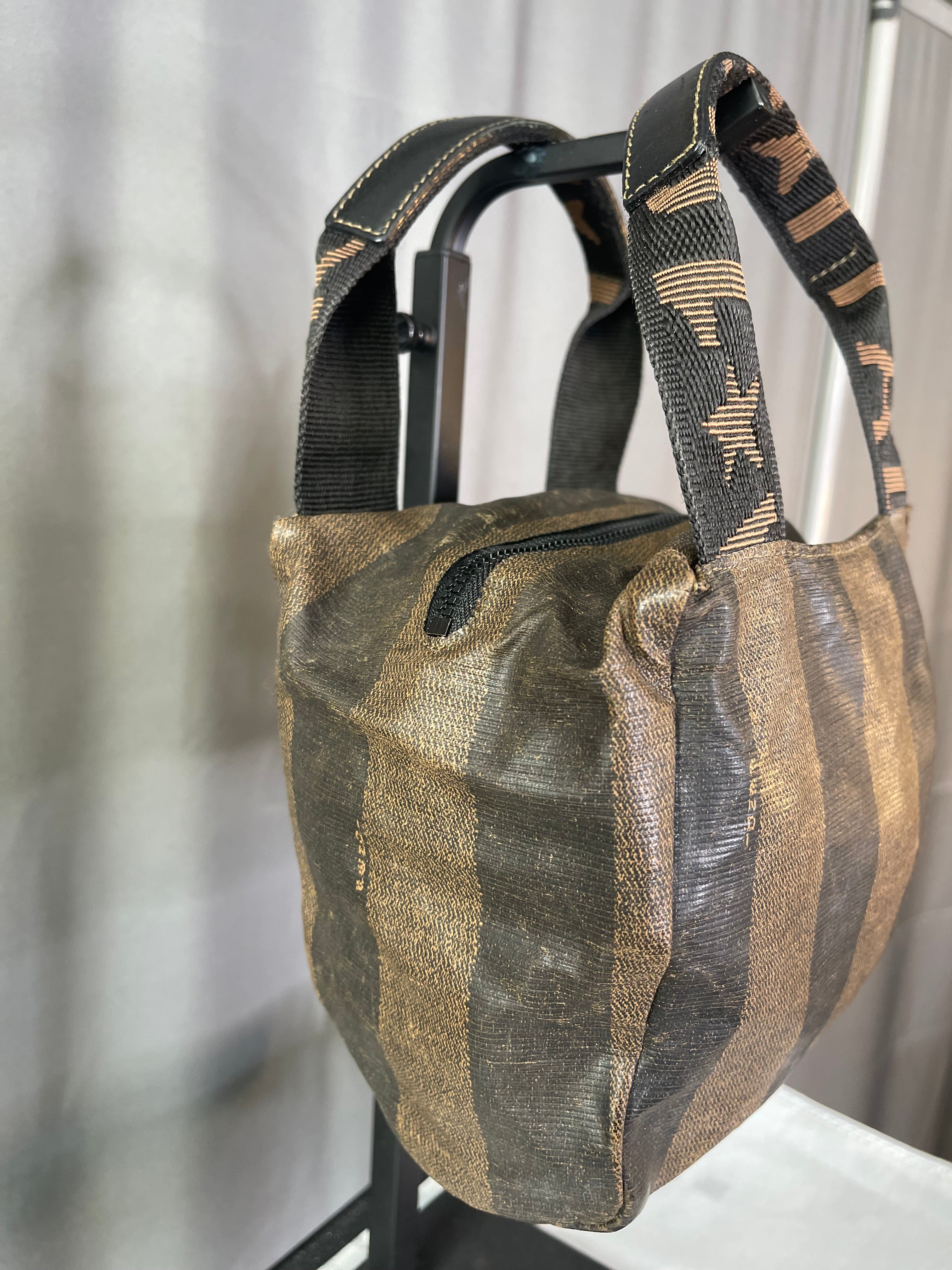 Fendi 1925 Pequin Mini Tote bag Vintage.