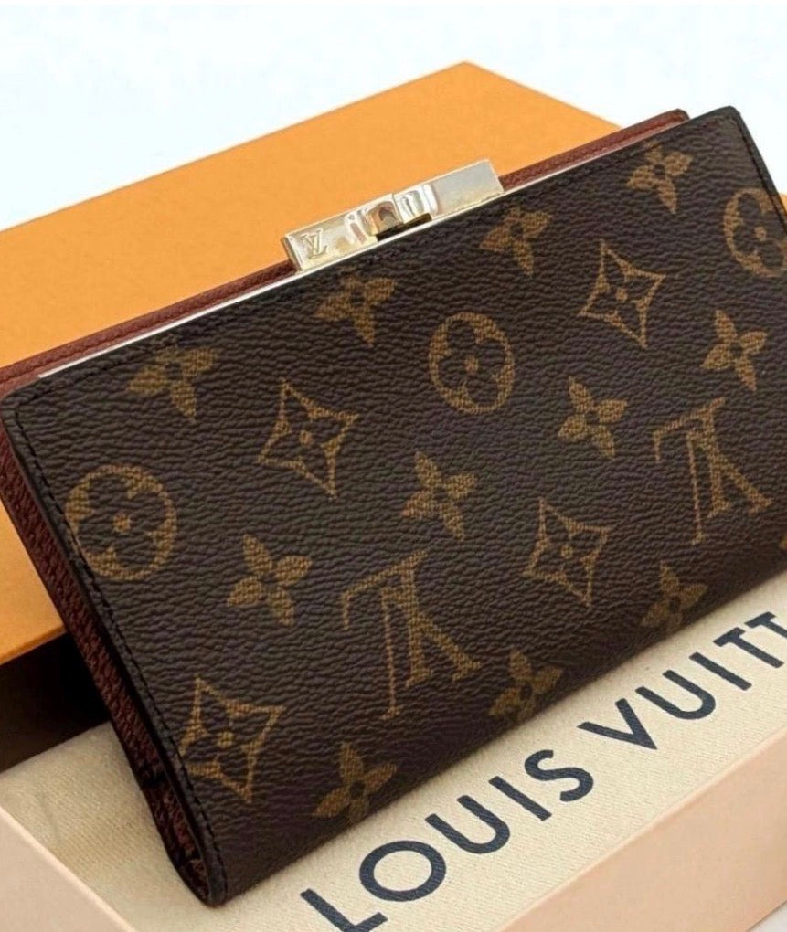 Authentic Louis Vuitton Monogram Continental Clutch Wallet W / Box