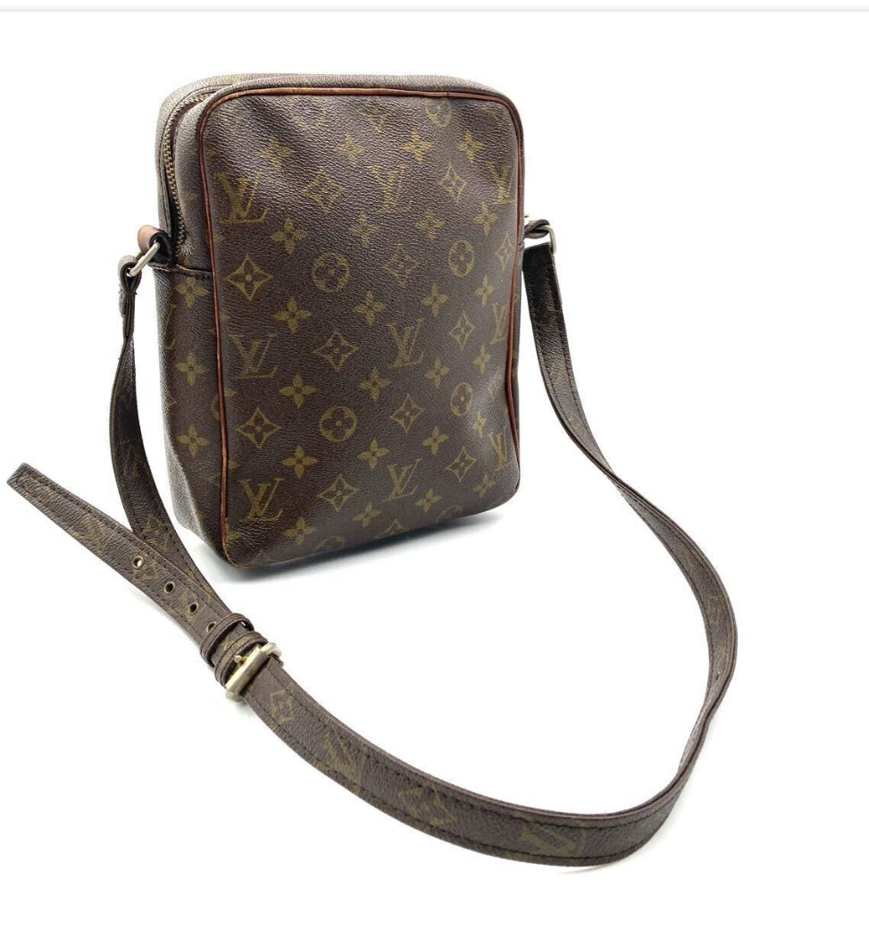 LOUIS VUITTON Monogram Petit Marceau Shoulder Bag, PVC x Leather, Brown, Crossbody, 80's Vintage
