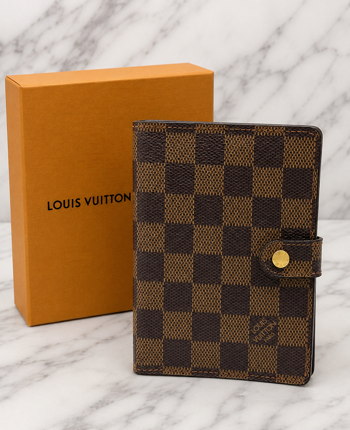 LOUIS VUITTON Damier Agenda PM notebook cover,