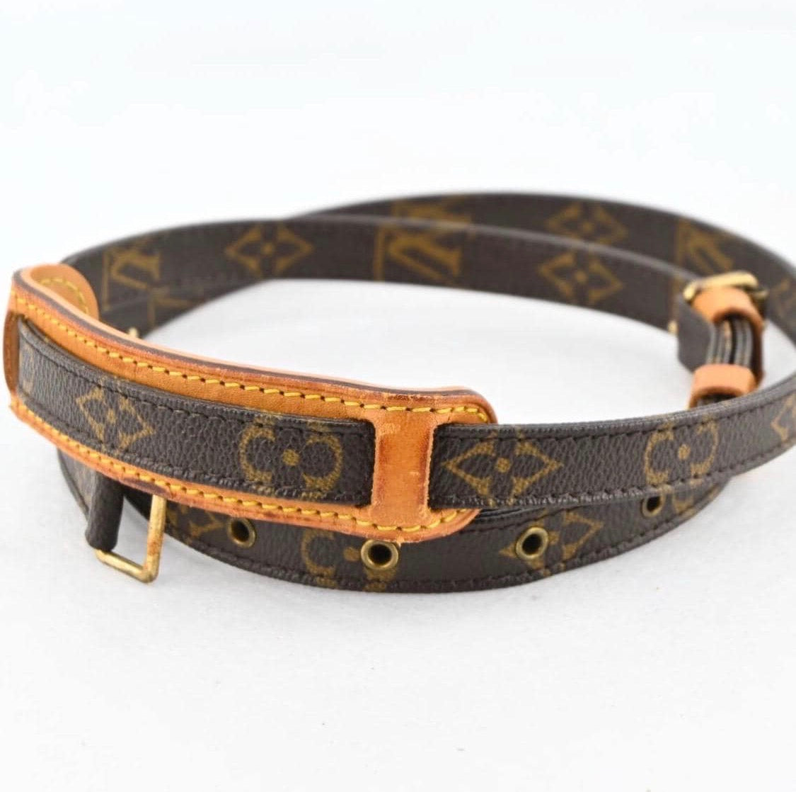 Authentic LOUIS VUITTON Monogram  Leather Shoulder  Strap Adjustable