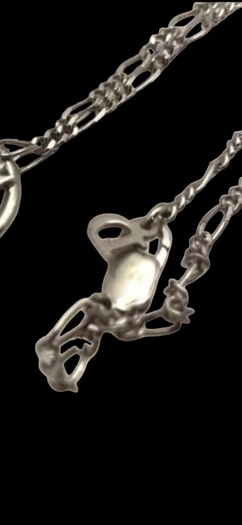 Authentic Christian Dior Women's Silver Circle Necklace Vintsge