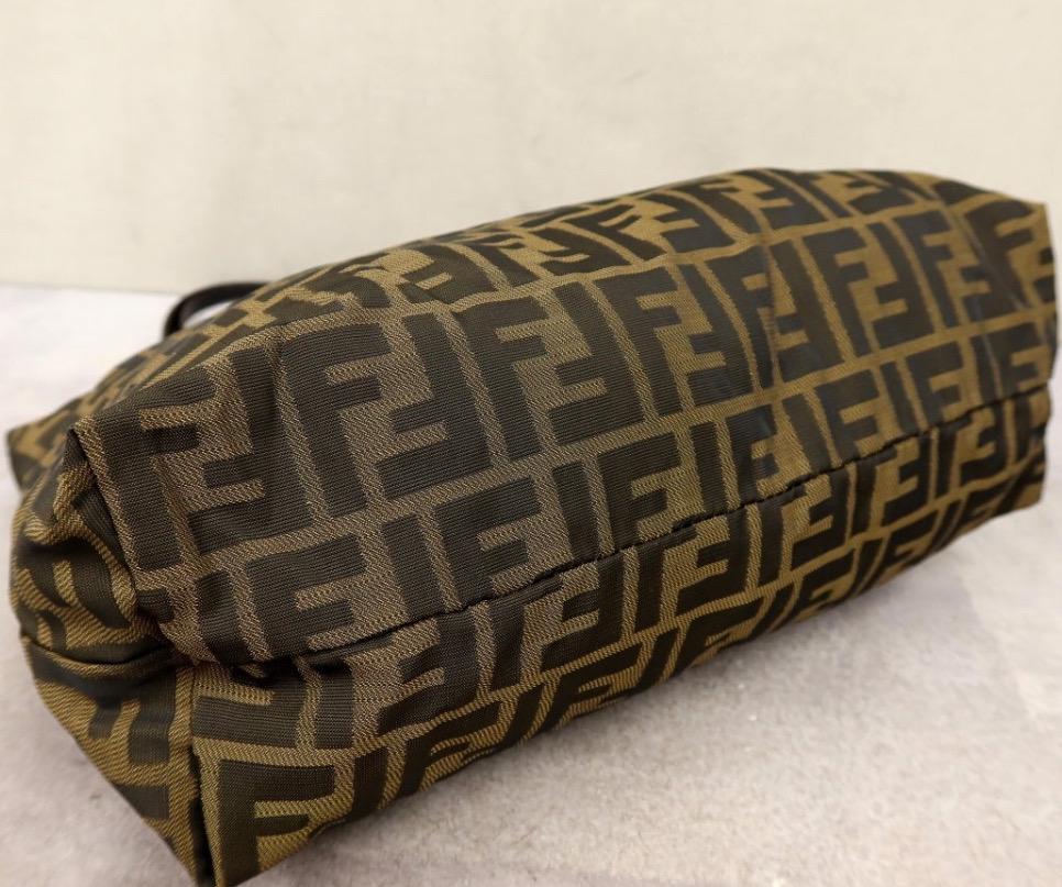 Authentic FENDI  FF Zucca 2 Handle Tote Bag