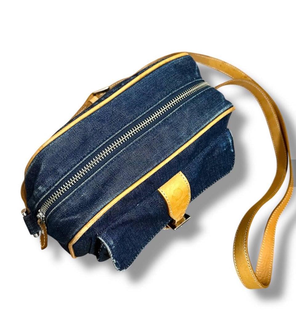 Authentic BURBERRY Blue Label Denim Messenger Bag Vintage
