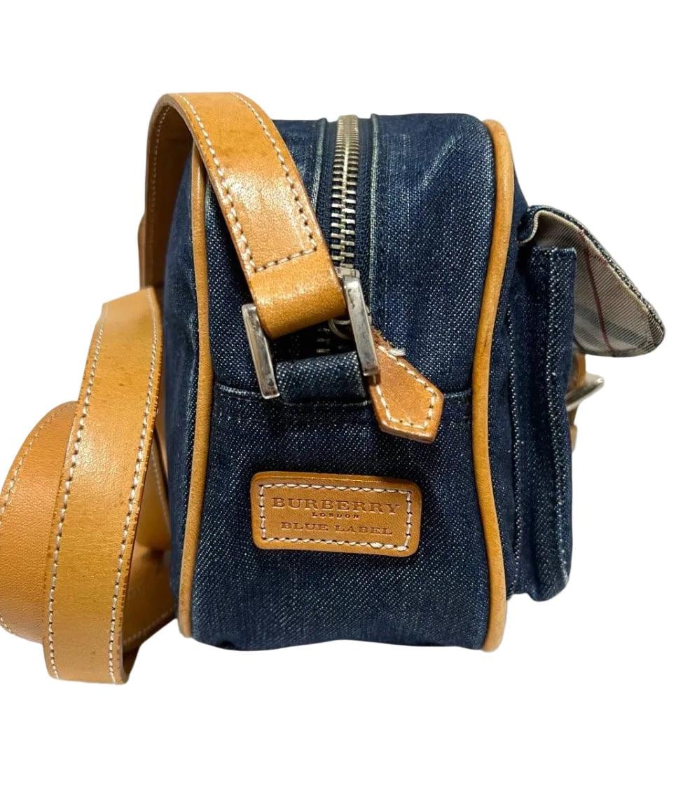 Authentic BURBERRY Blue Label Denim Messenger Bag Vintage