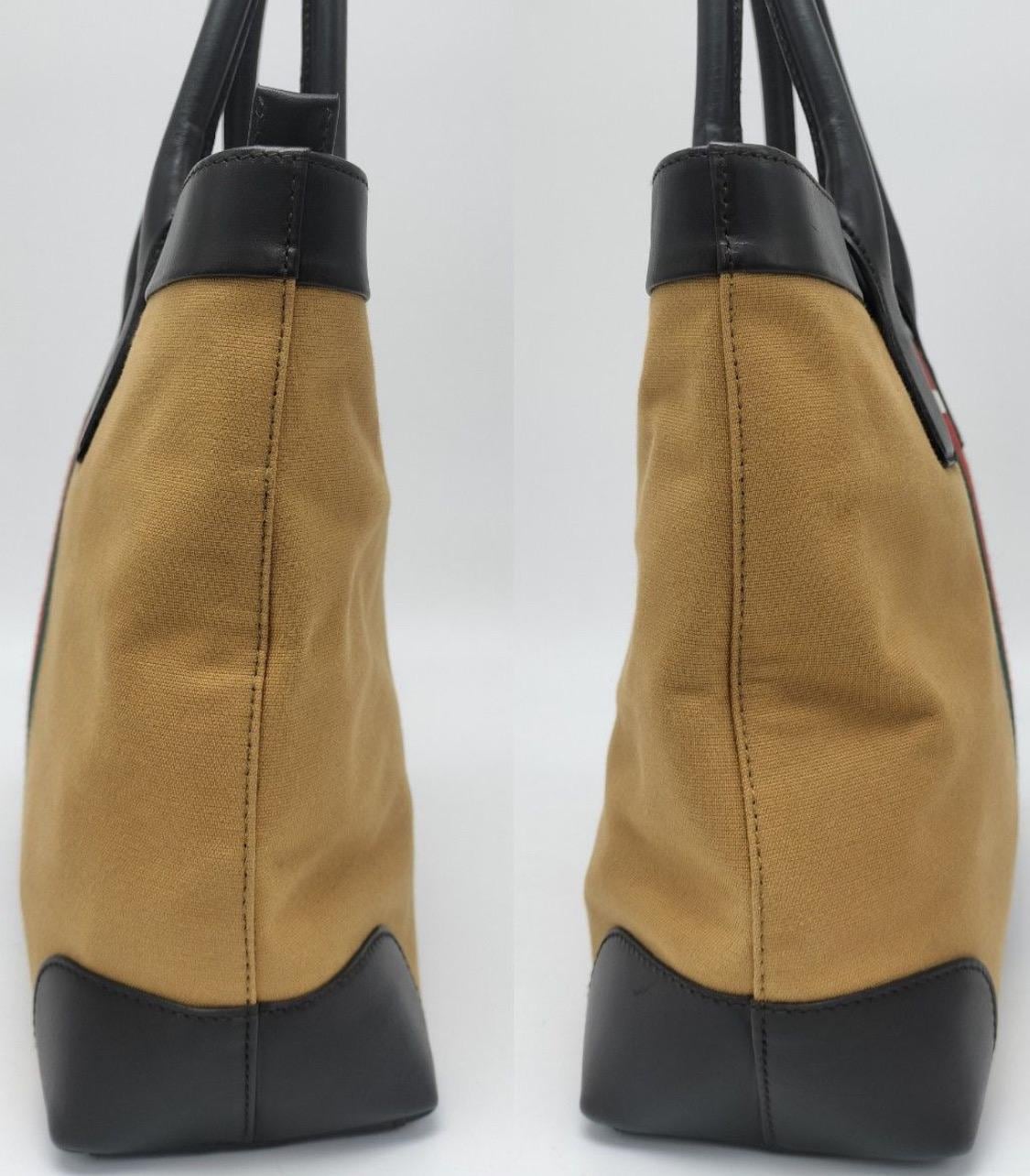 Authentic GUCCI Sherry Line Tote Bag Excellent Condition