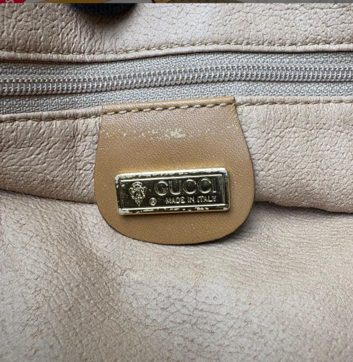 Authentic Gucci Micro GG Tote Bag Vintage.