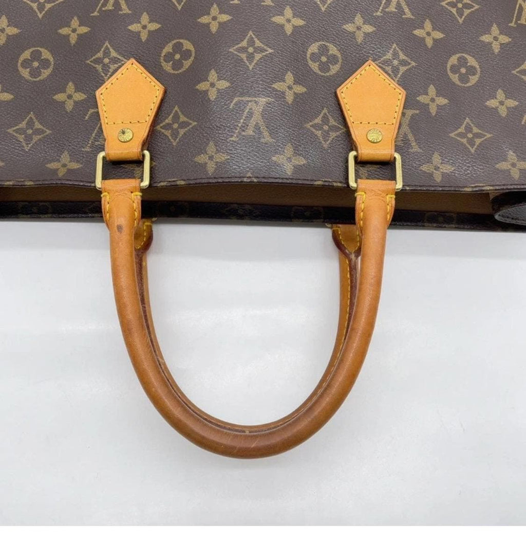 Authentic Louis Vuitton Monogram Sac Plat  Tote Bag W/Dustbag Vintage
