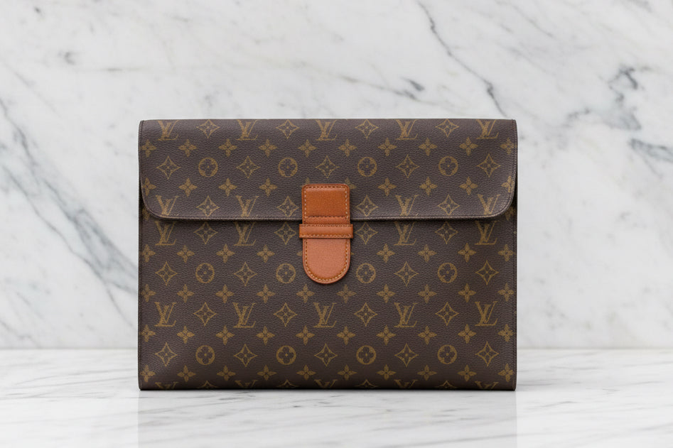 Louis Vuitton LV Monogram Poche Ministre Documents Vintage clutch