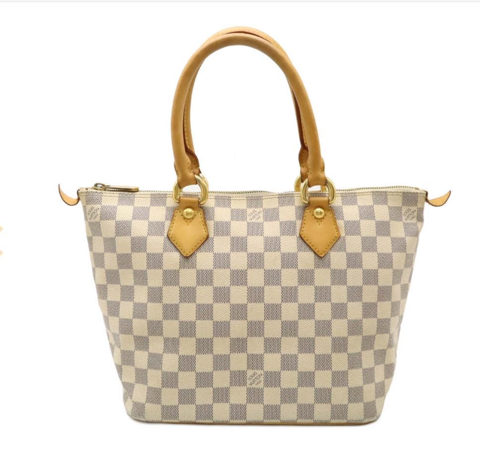 Authentic LOUIS VUITTON Damier Azur Saleya MM Handbag