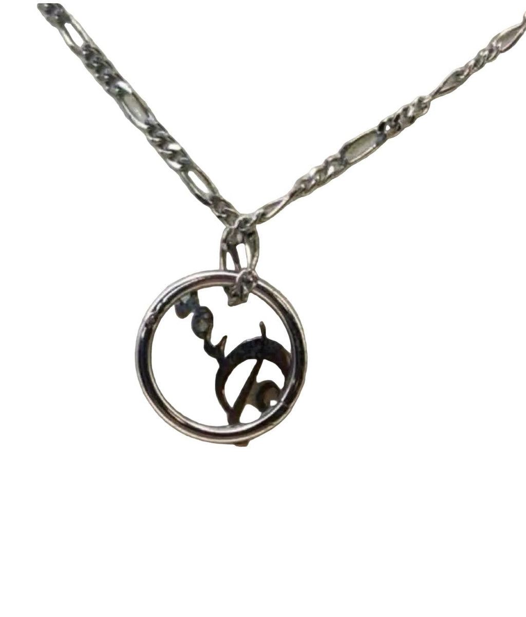 Authentic Christian Dior Women's Silver Circle Necklace Vintsge