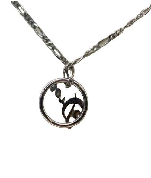 Authentic Christian Dior Women's Silver Circle Necklace Vintage