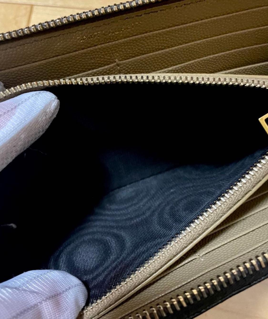 Authentic Saint Laurent Monogram Matelassé Black Long Wallet