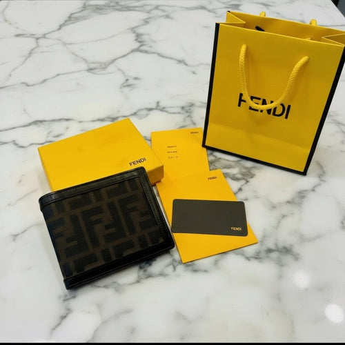 Authentic FENDI ZUCCA Bifold Wallet Vintage