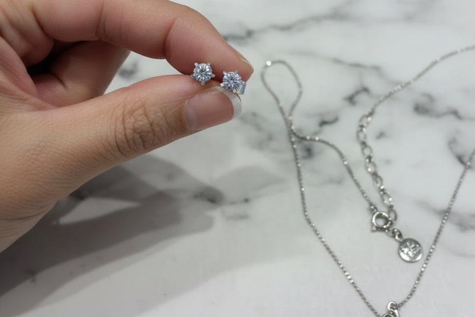 Authentic Courreges Necklace & Earring Set Vintage