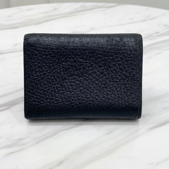 Authentic Gucci GG Logo Marmont Black Leather Compact Wallet W / box Vintage