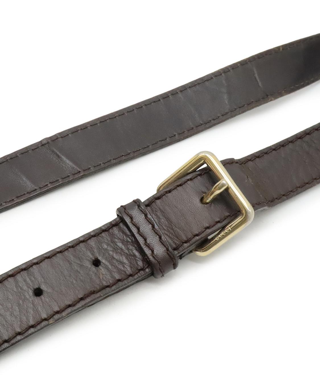 Authentic GUCCI Monogram Selleria Calfskin Vintage Web Medium Boston Beige Ebony Cocoa Shoulder bag