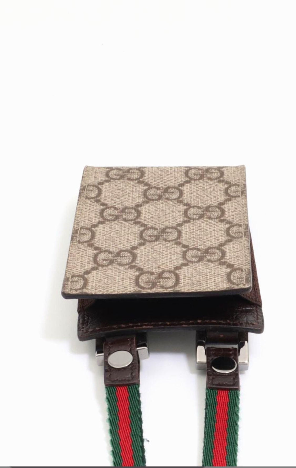Authentic Gucci GG Supreme phone holder or card holder W/Box