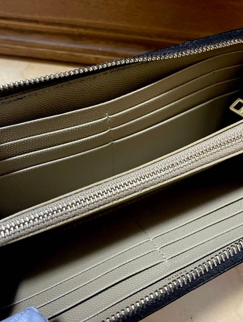 Authentic Saint Laurent Monogram Matelassé Black Long Wallet