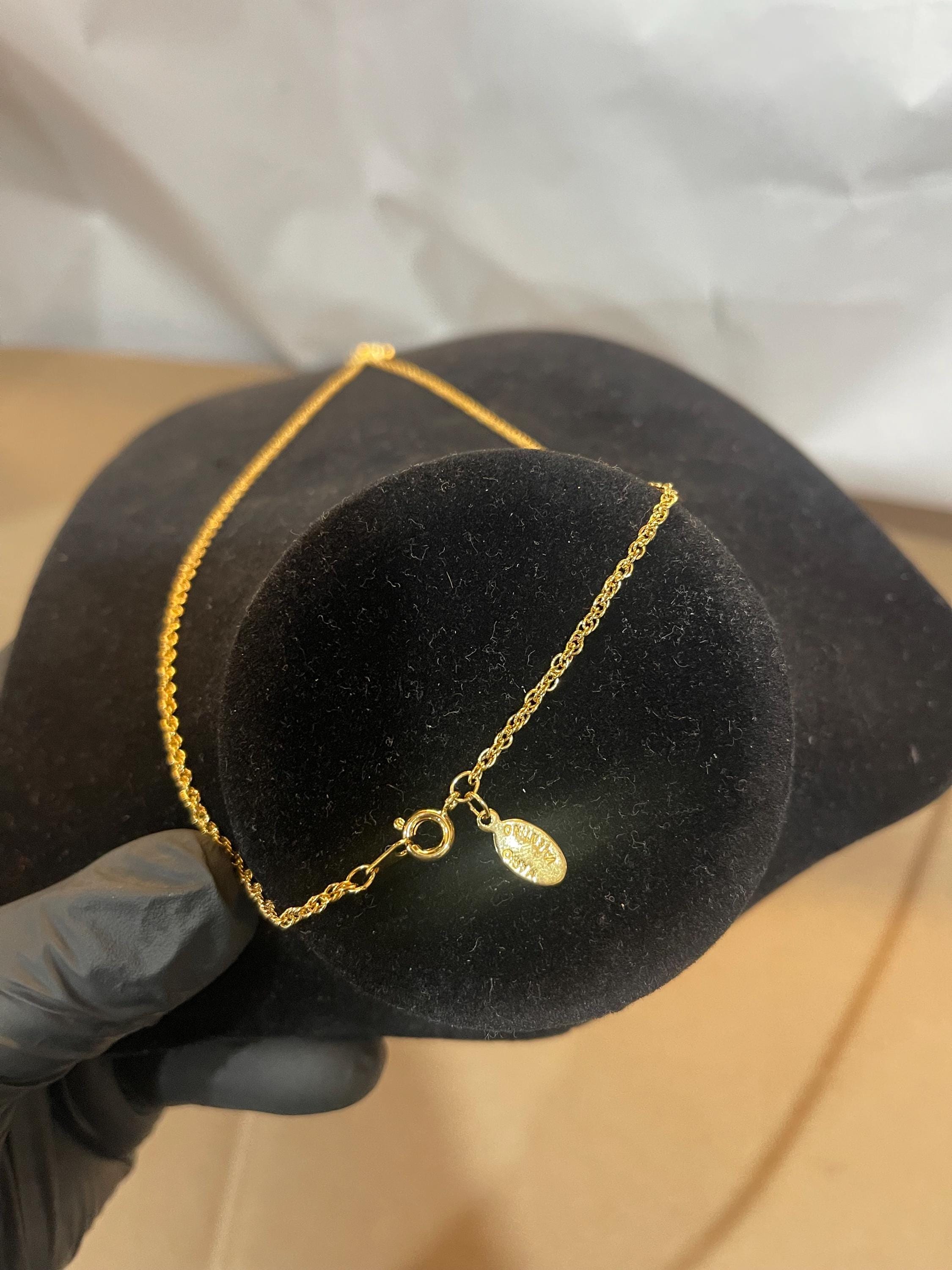 Authentic Mario Valentino Diamond Heart Necklace Charm Vintage