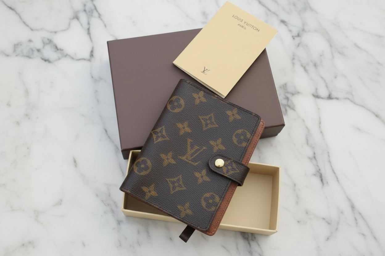 Authentic Louis Vuitton Mongram Agenda/Wallet PM Vintage W/ Box
