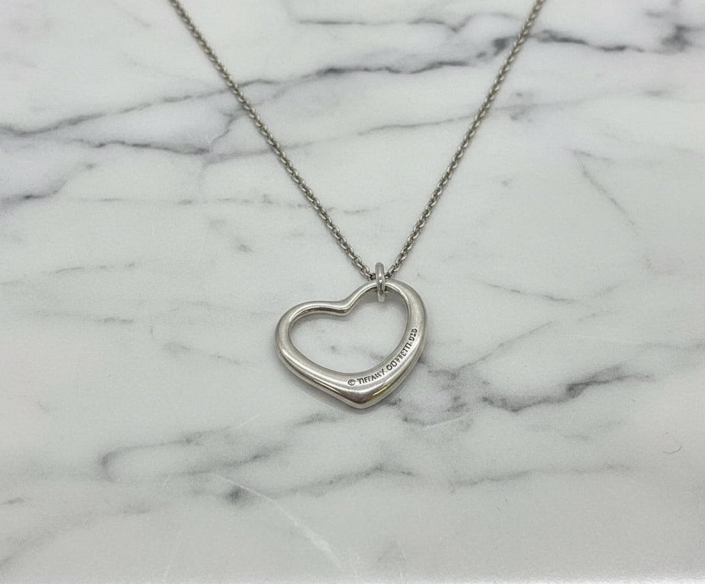 Authentic Tiffany & Co Open Heart Necklace ( Great Gift )