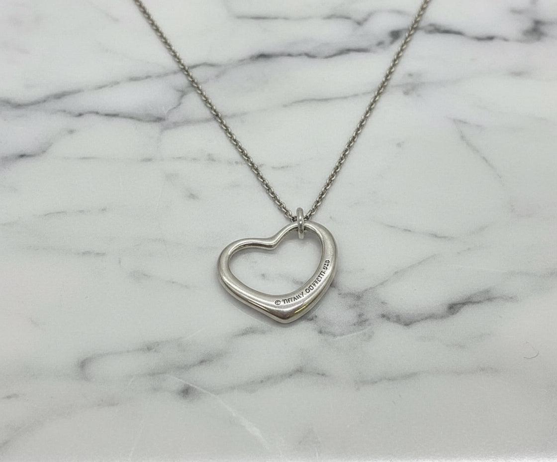 Authentic Tiffany & Co Open Heart Necklace ( Great Gift )