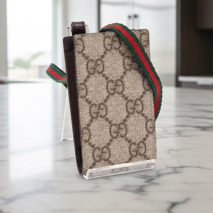 Authentic Gucci GG Supreme phone holder or card holder W/Box