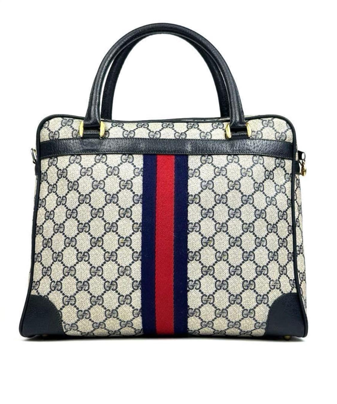 Authentic GUCCI GG Sherry Line Ophidia Supreme Tote Bag.